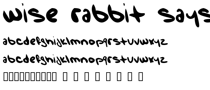 Wise Rabbit Says font